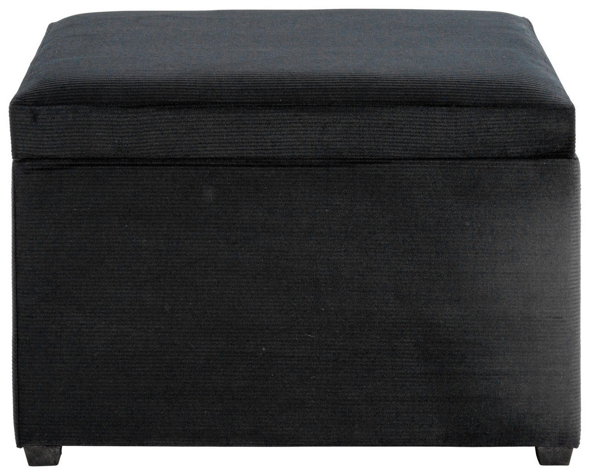 KLOP S SKRINJO   - črna, Design, tekstil/leseni material (58/42/39cm) - MID.YOU