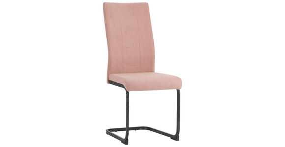SCHWINGSTUHL  Stoffauswahl Mikrofaser  - Schwarz/Altrosa, Design, Textil/Metall (44/100/59cm) - Carryhome
