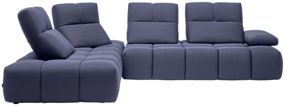 ECKSOFA in Struktur Violett  - Violett/Schwarz, Design, Kunststoff/Textil (233/313cm) - Emilio Belluti