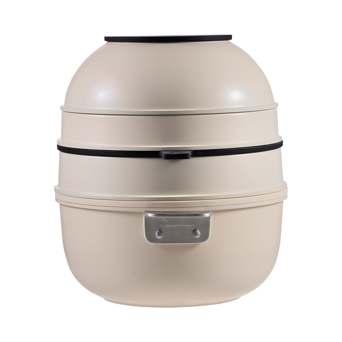 KOCHTOPFSET SHARE PLAY 10-teilig  - Beige/Schwarz, Basics, Glas/Metall (30.3/32/32.6cm) - Masterpro
