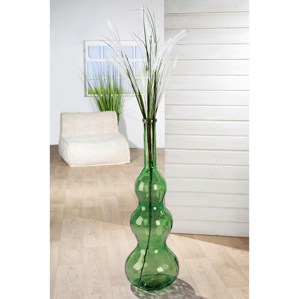 BODENVASE Balleros  - Grün, LIFESTYLE, Glas (26,5/75cm)