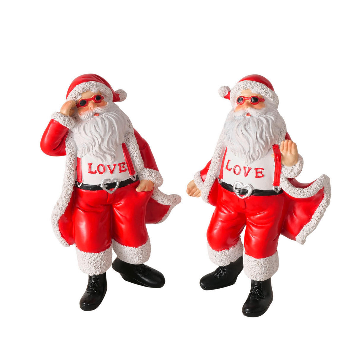 VÁNOČNÍ FIGURKA - červená, Basics, plast (12/8,5/20cm)