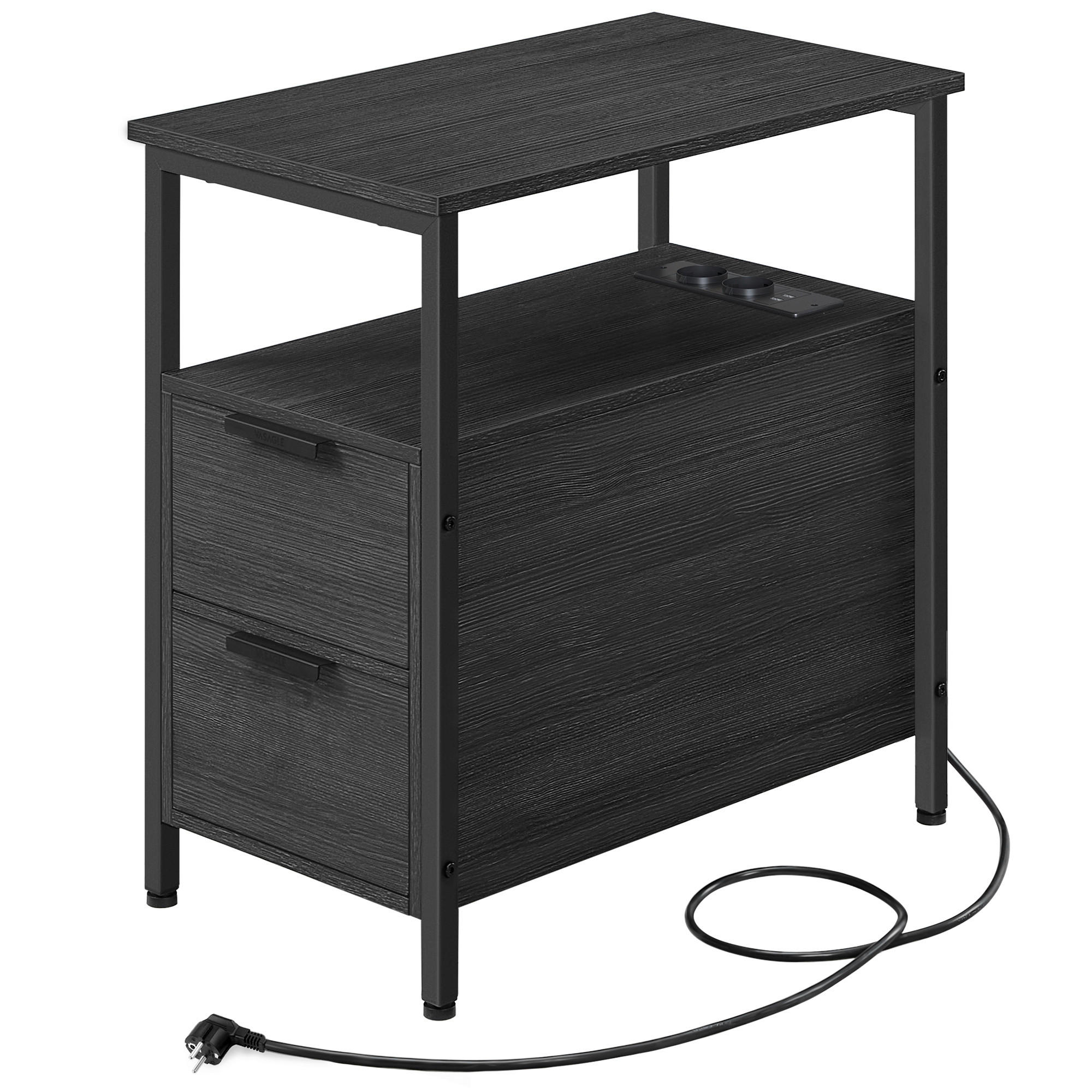 PRÍRUČNÝ STOLÍK, čierna - čierna, Trend, kompozitné drevo (60/61/35cm) - MID.YOU