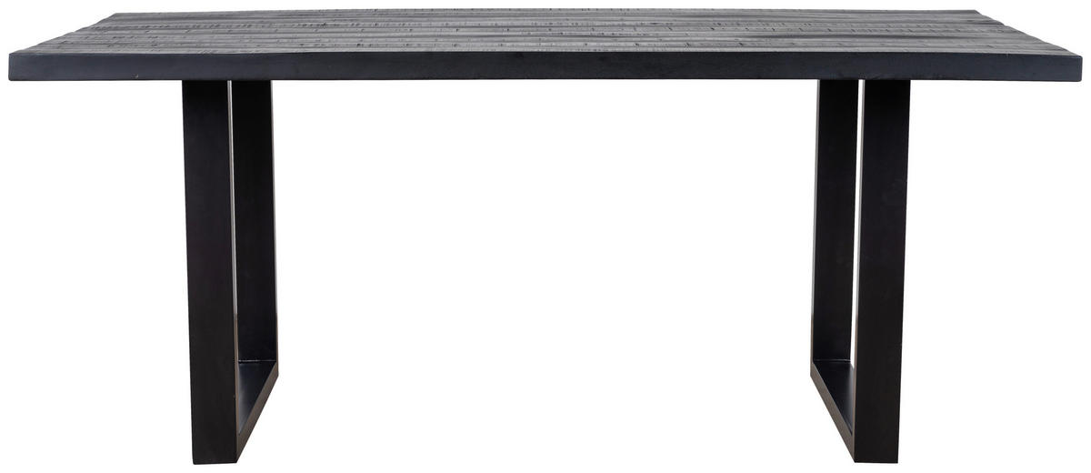 ESSTISCH in Holz, Metall 180/100/76 cm  - Schwarz, Design, Holz/Metall (180/100/76cm) - Boxxx