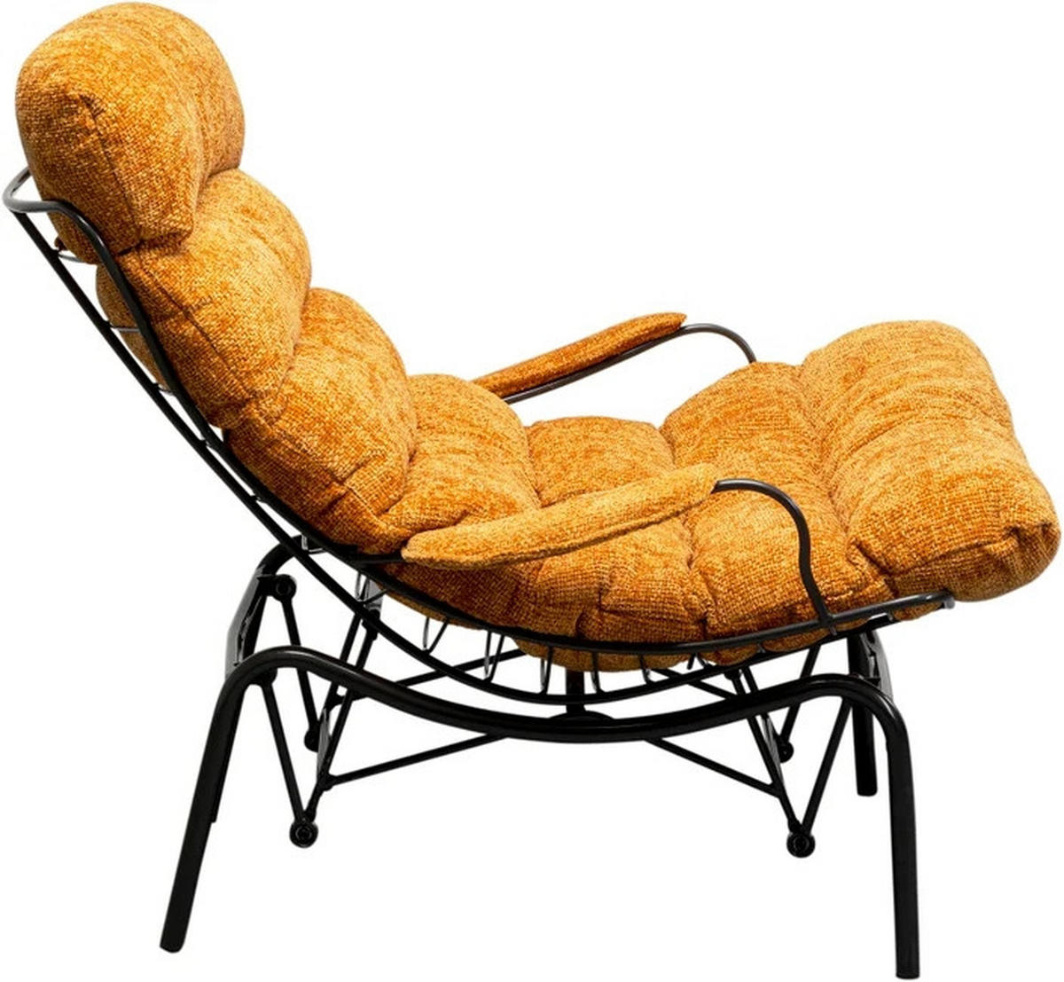 SESSELSET Mikrofaser Hocker    - Gelb/Schwarz, Design, Holz/Textil (83/97/106cm) - Kare-Design