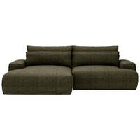 ECKSOFA in Struktur Grün  - Schwarz/Grün, Design, Kunststoff/Textil (156/272cm) - Livetastic