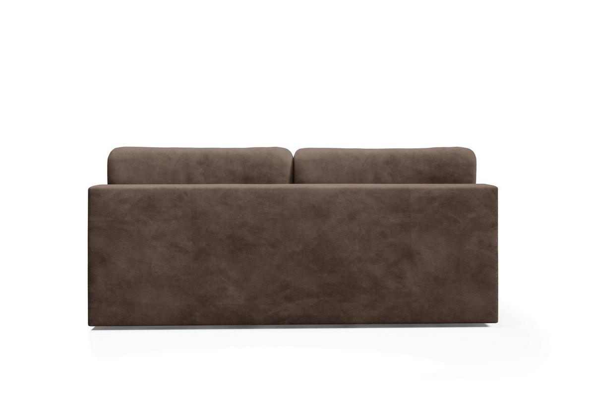 SCHLAFSOFA MARON  mit Samt Braun  - Schwarz/Braun, Design, Kunststoff/Textil (219/94/110cm) - Livetastic