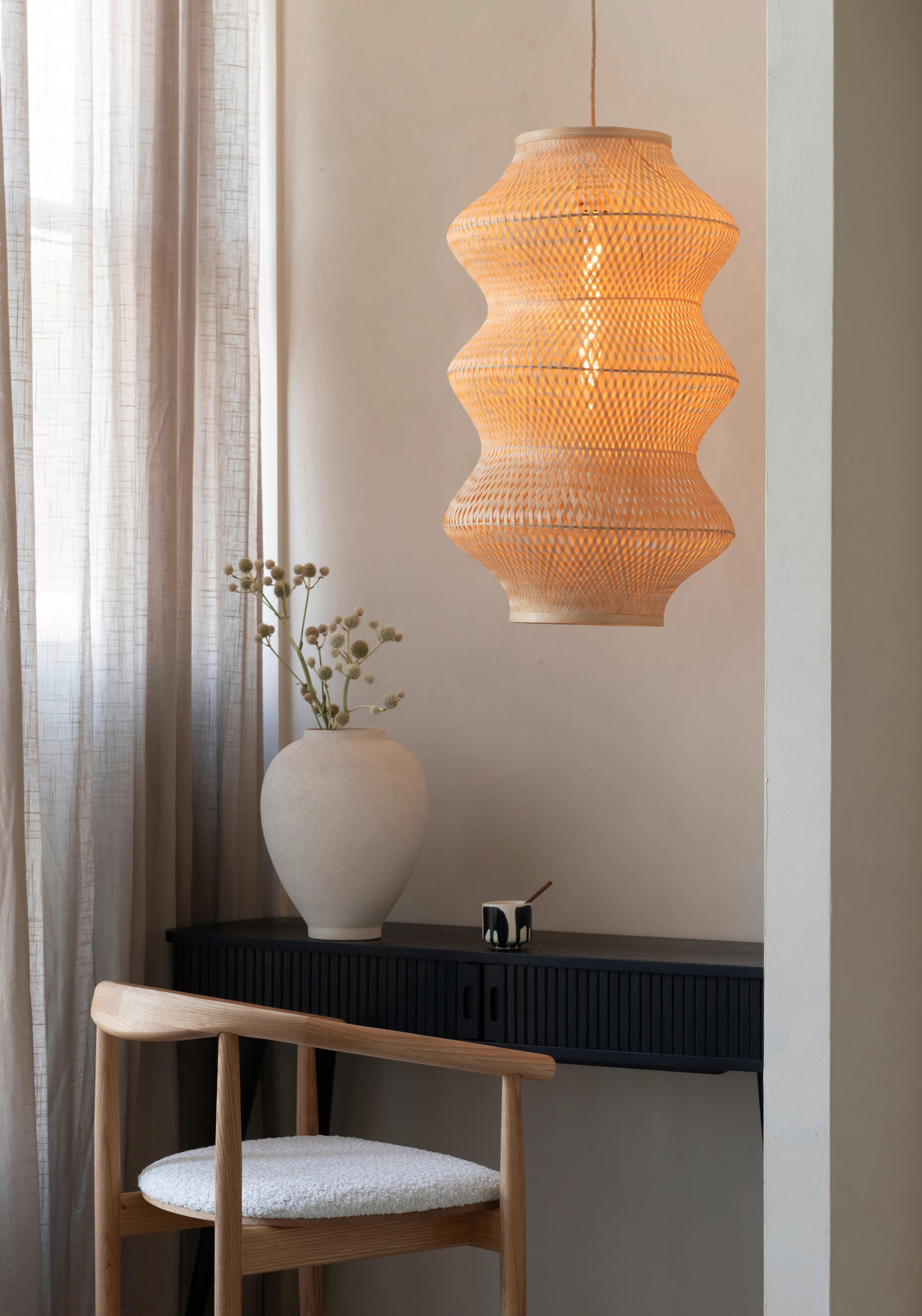 HÄNGELEUCHTE Good & Mojo 40/67 cm   - Naturfarben, Basics, Naturmaterialien (40/67cm) - Good & Mojo