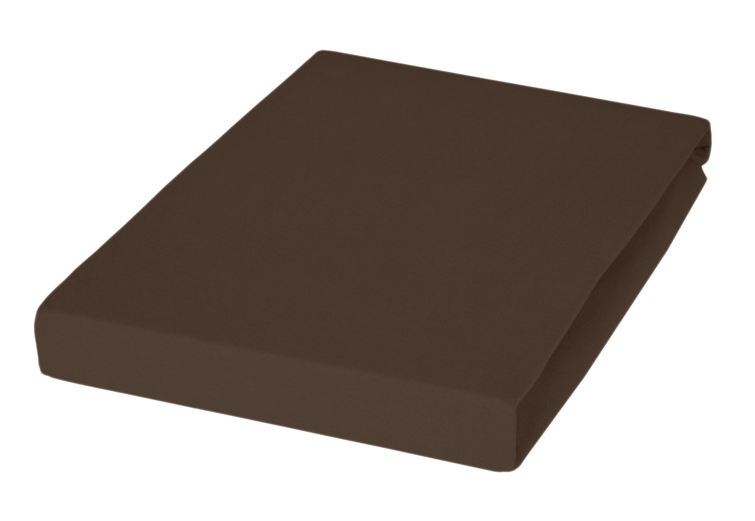 SPANNBETTTUCH Jersey 100/200 cm  - Dunkelbraun, Basics, Textil (100/200cm) - Janine
