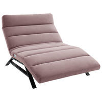 RELAXLIEGE Feincord Altrosa  - Schwarz/Altrosa, Design, Textil/Metall (120/54-113/158-198cm) - Pure Home Lifestyle