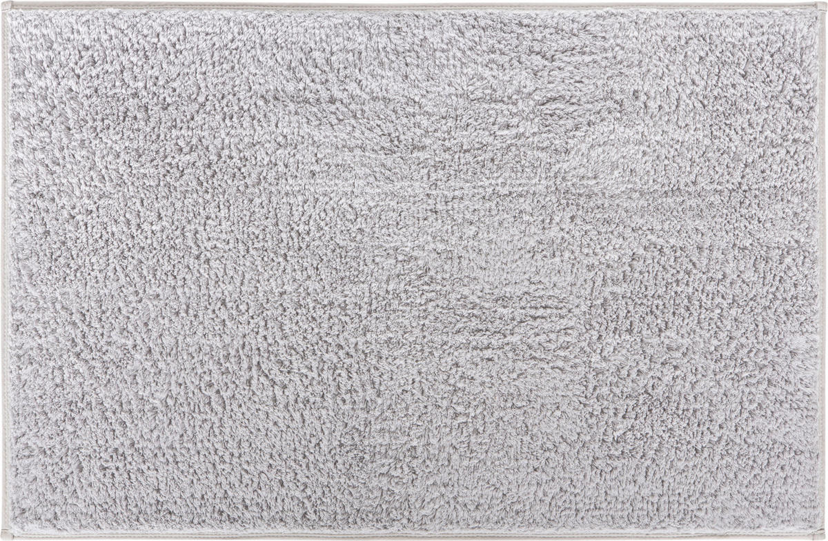 BADTEPPICH Marla Grau 60/90 cm  - Grau, Basics, Kunststoff/Textil (60/90cm) - Grund