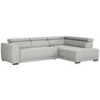 ECKSOFA Grau Struktur  - Schwarz/Grau, Design, Kunststoff/Textil (284/205cm) - Xora