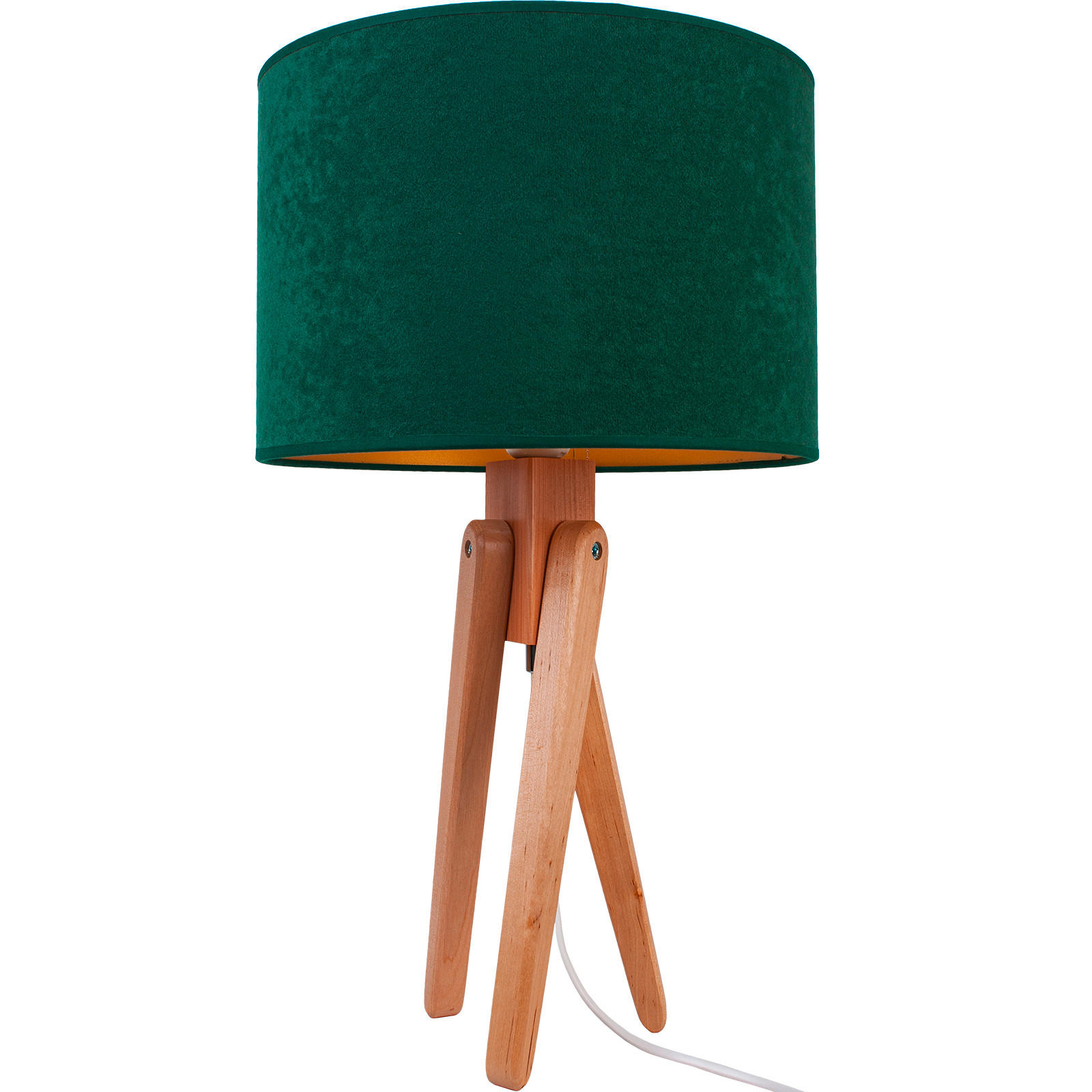 TISCHLEUCHTE 30/55 cm   - Waldgrün/Naturfarben, Basics, Holz (30/55cm)