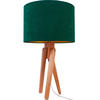 TISCHLEUCHTE 30/55 cm   - Waldgrün/Naturfarben, Basics, Holz (30/55cm)