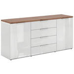 SIDEBOARD 170/82/44 cm  - Weiß Hochglanz/Schwarz, Basics, Holzwerkstoff/Kunststoff (170/82/44cm) - Carryhome