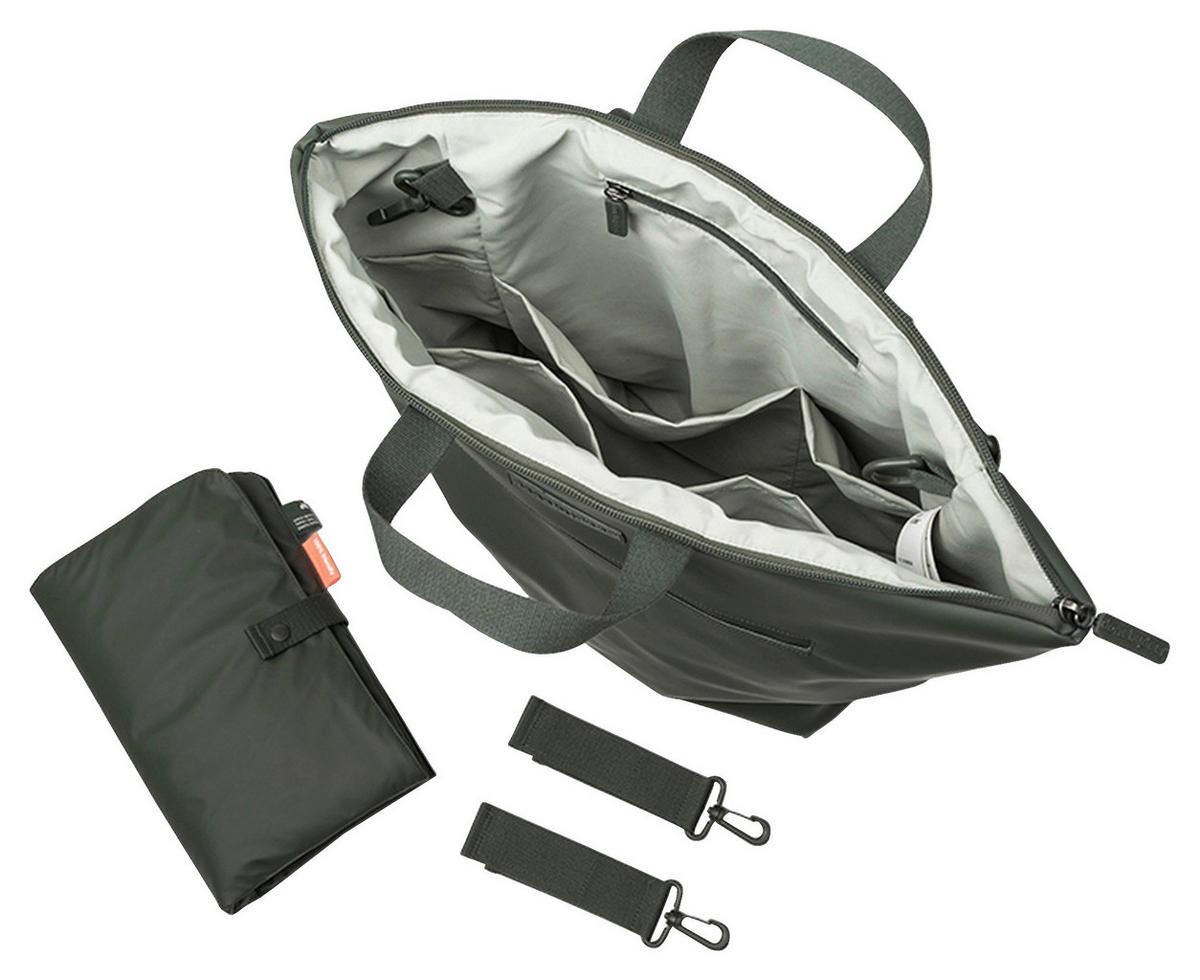 WICKELTASCHE  - Dunkelgrün, Basics, Kunststoff/Textil (40,0/15/45cm)