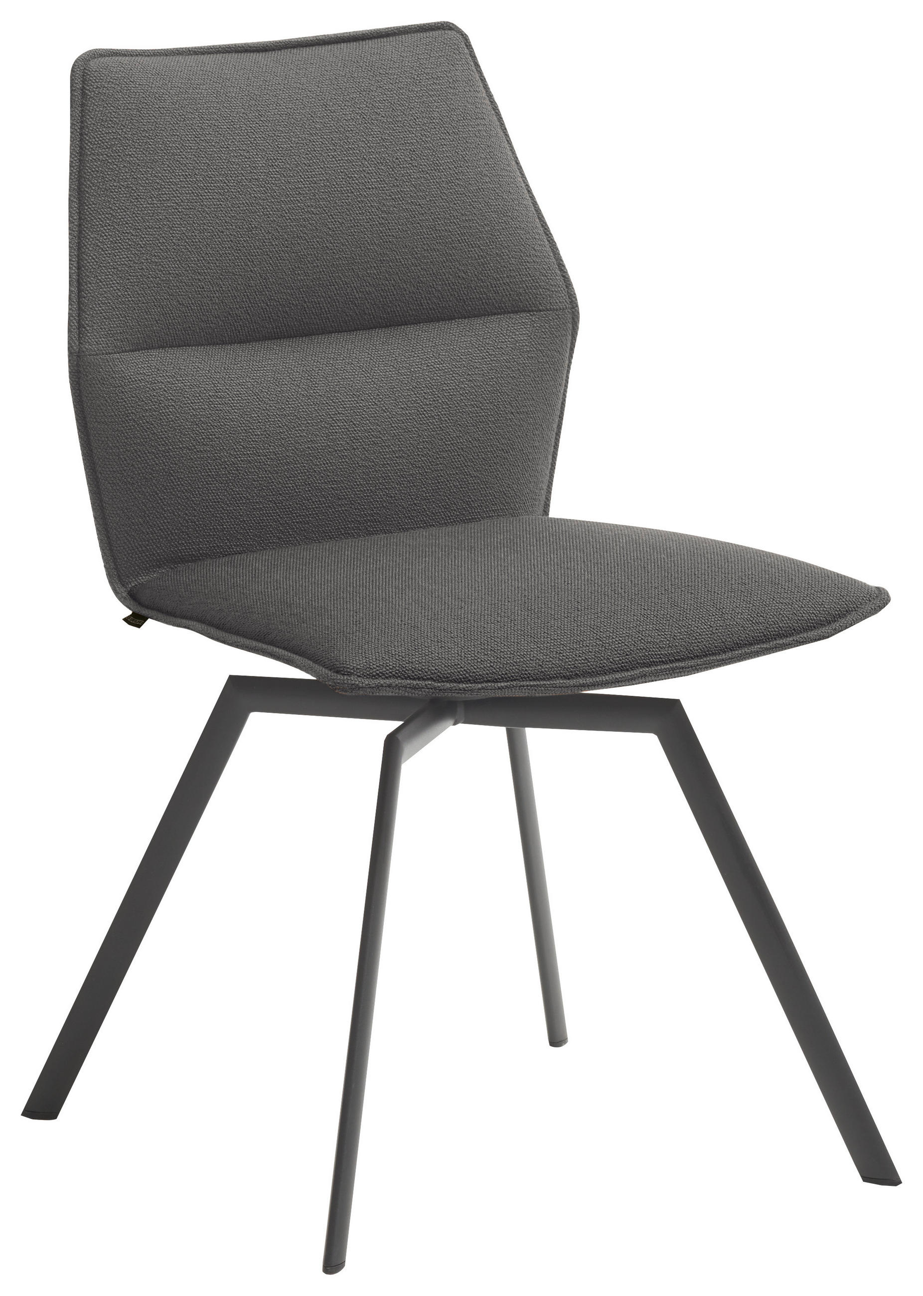 STUHL  in Stahl  - Anthrazit/Hellgrau, Design, Textil/Metall (49/86/60cm) - Venjakob