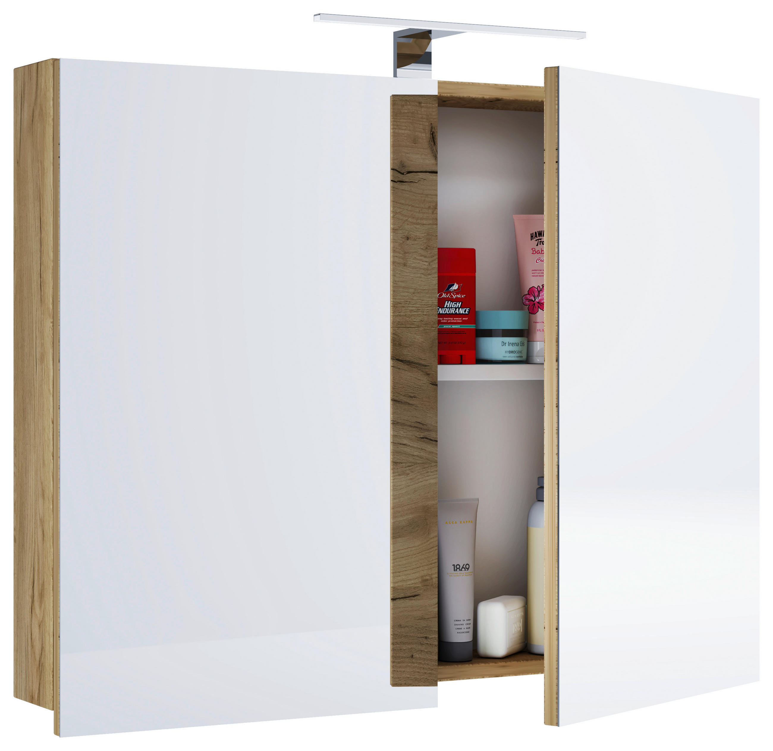 SPIEGELSCHRANK 80/59,2/12 cm  - Honigeiche, Modern, Glas/Holzwerkstoff (80/59,2/12cm) - MID.YOU