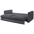 SCHLAFSOFA Struktur Dunkelgrau Zierkissen, Rückenkissen, Bettkasten, Schlaffunktion, Rücken echt, Liegefläche im Originalstoff  - Dunkelgrau/Schwarz, KONVENTIONELL, Kunststoff/Textil (237/94/117cm) - Carryhome