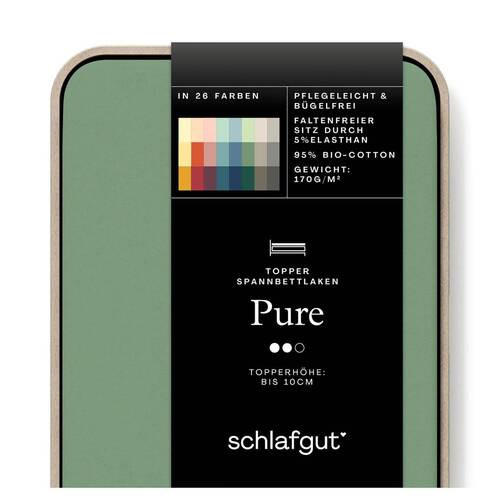 TOPPER-SPANNLEINTUCH 180-200/200-220 cm Jersey  - Grün, Basics, Textil (180-200/200-220cm) - Schlafgut