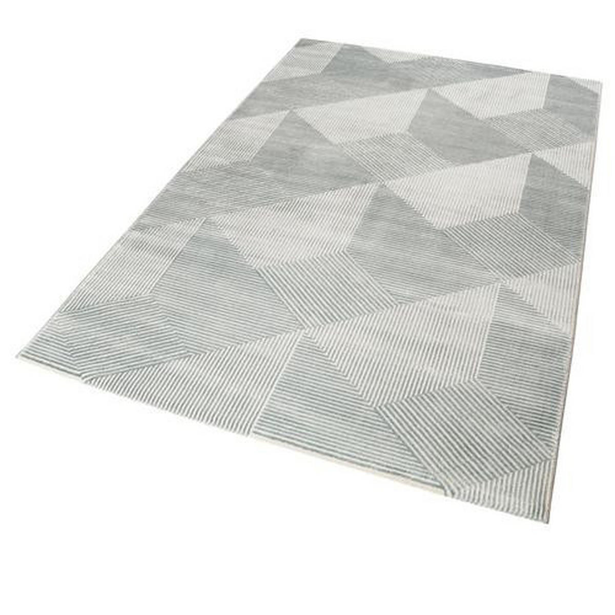 WEBTEPPICH 133/200 cm Velvet Groove Grau, Türkis  - Türkis/Grau, KONVENTIONELL, Textil (133/200cm) - Esprit