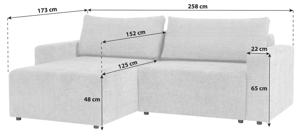 COLȚAR lemn, metal, plastic, textil nămol  - nămol/negru, Modern, plastic/lemn (173/258cm) - Carryhome