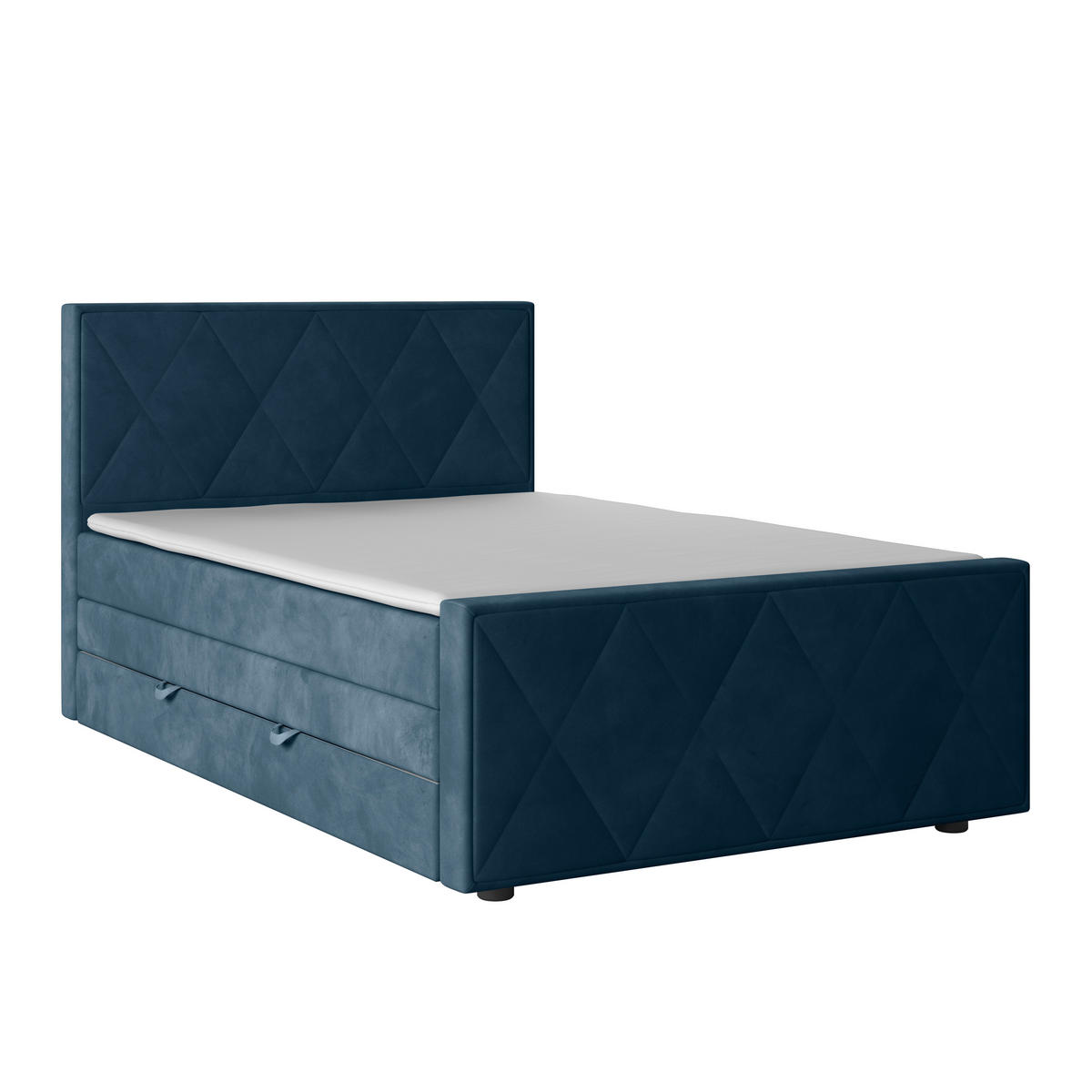 BOXSPRINGBETT 140/200 cm  in Blau  - Blau, MODERN, Holz/Kunststoff (140/200cm) - MID.YOU