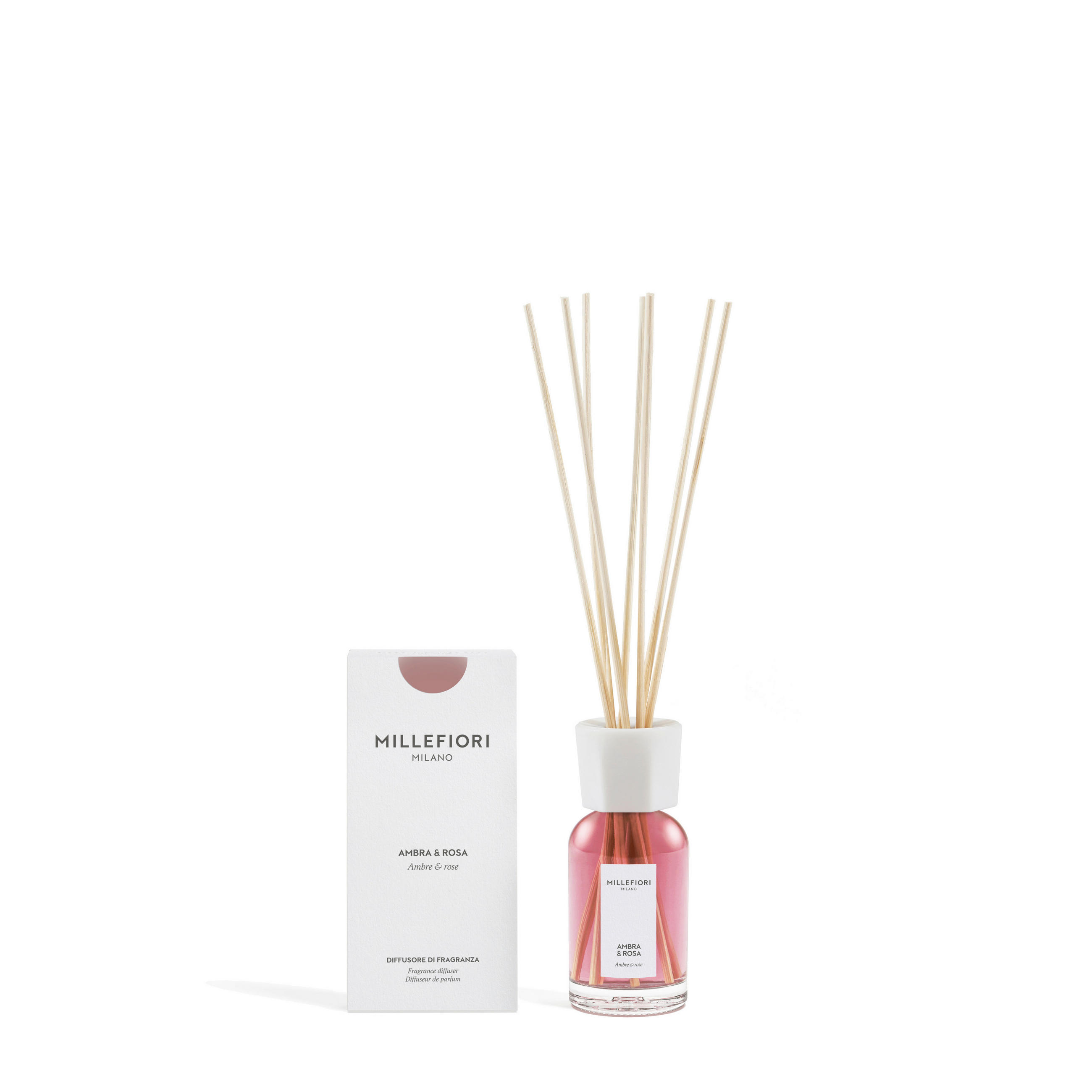 ARÓMA DIFUZÉR  - pink, Basics, sklo (7.3/7.3/14.9cm) - Millefiori Milano