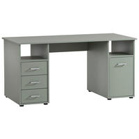SCHREIBTISCH 150/70/70 cm  in Petrol  - Silberfarben/Petrol, MODERN, Holzwerkstoff/Kunststoff (150/70/70cm) - MID.YOU
