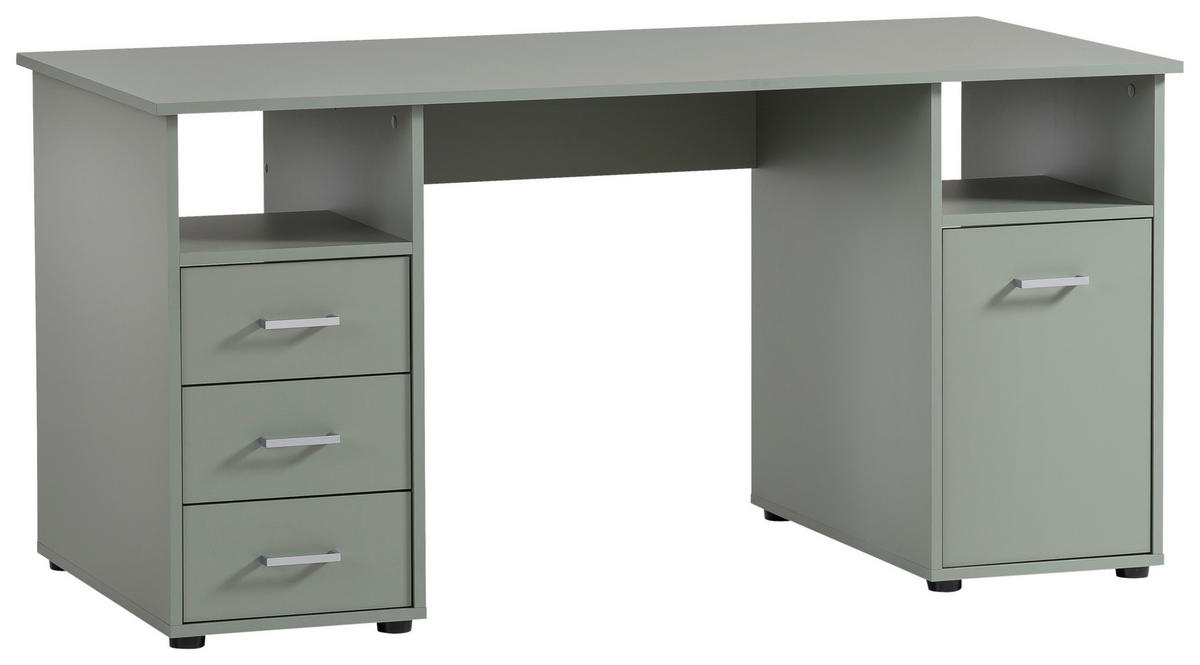 SCHREIBTISCH 150/70/70 cm  in Petrol  - Silberfarben/Petrol, MODERN, Holzwerkstoff/Kunststoff (150/70/70cm) - MID.YOU