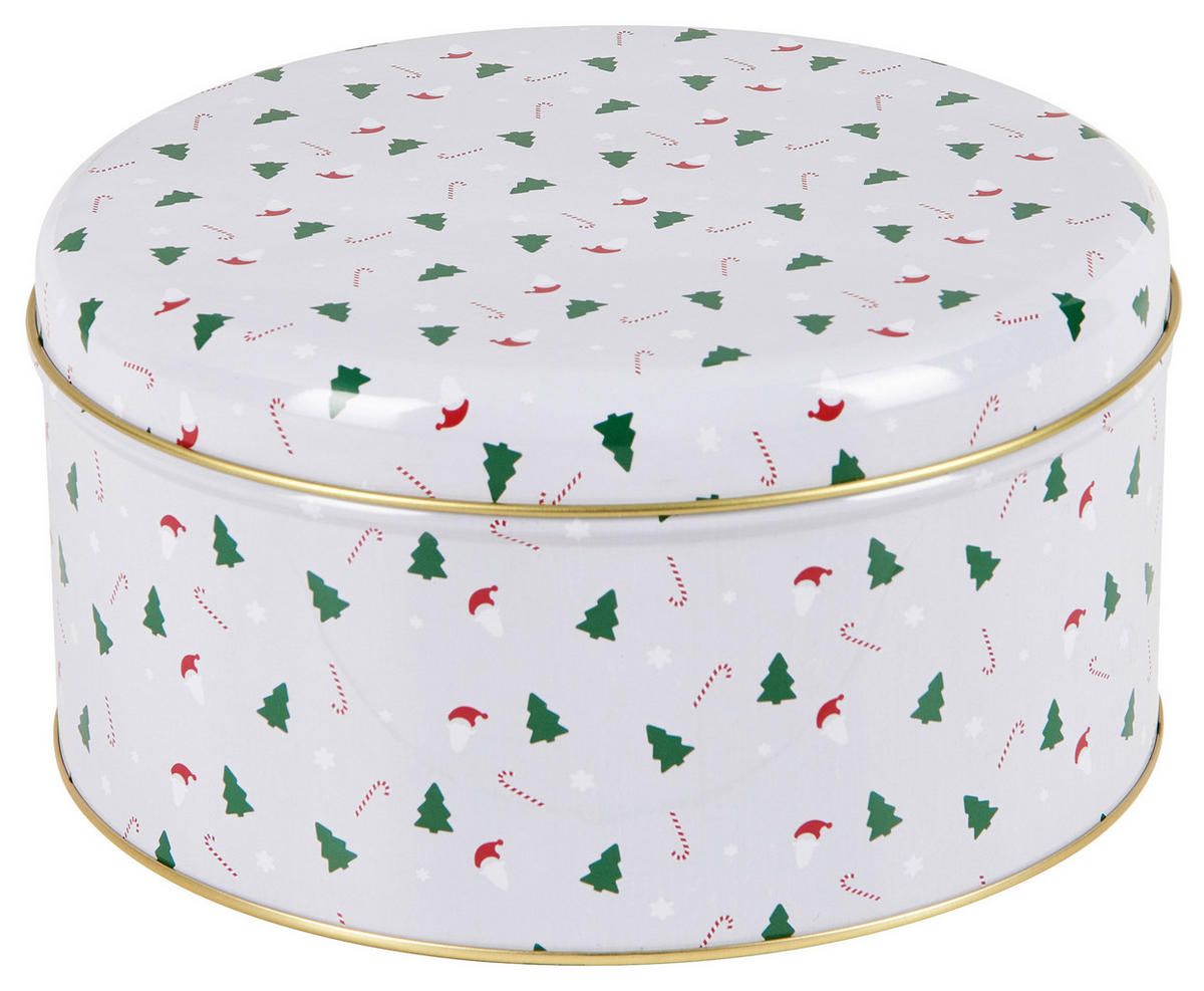 KAKBURK 1.6 l  - vit/blå, Basics, metall (16,8/8,5cm) - X-Mas