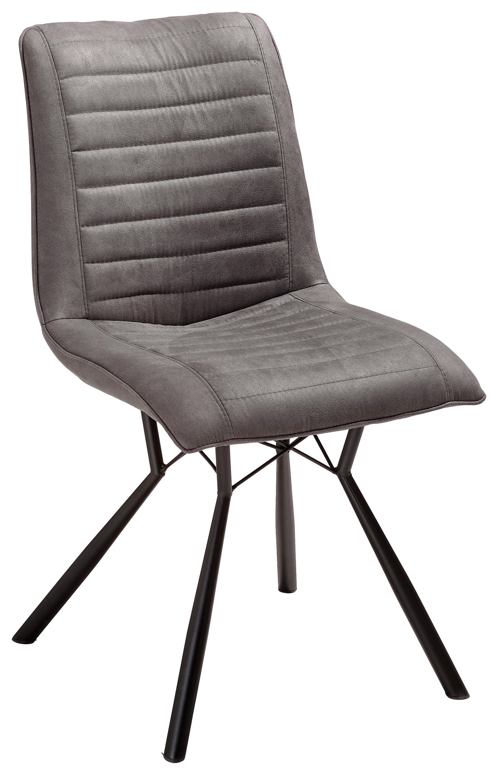 SZÉK fém, textil antracit, fekete  - fekete/antracit, Design, textil/fém (48/87/62,5cm) - Xora