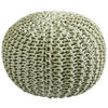 POUF Textilgeflecht Uni Grau 55/55/35 cm  - Grau/Grün, Trend, Textil (55/55/35cm) - Linea Natura