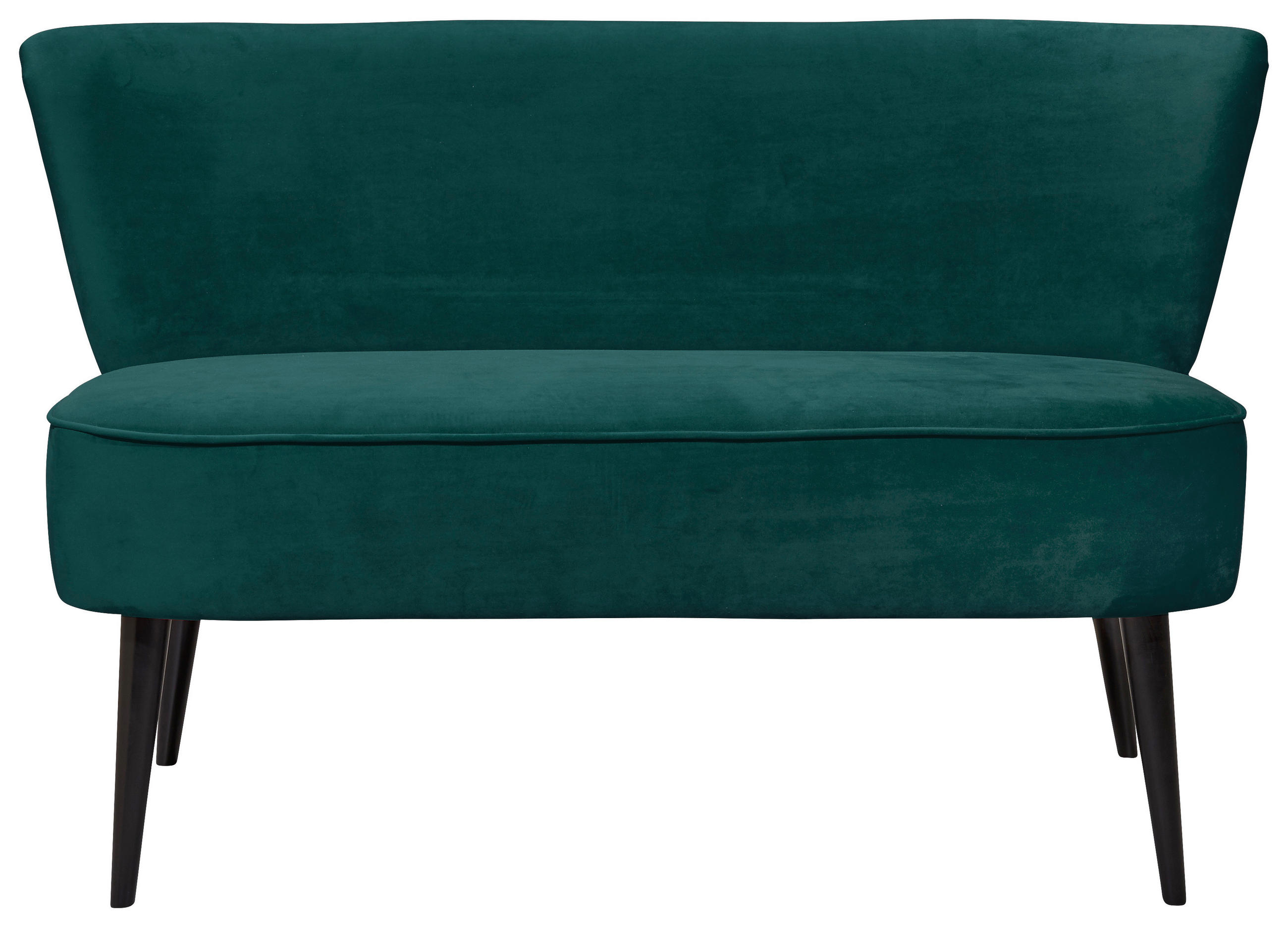 SITZBANK 179/83/75 cm Mikrovelours Grün Holz - Schwarz/Grün, Trend, Holz/Textil (179/83/75cm) - MID.YOU