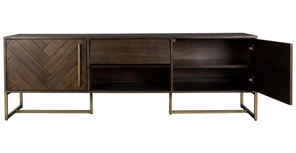 SIDEBOARD 180/60/45 cm - Messingfarben/Akaziefarben, KONVENTIONELL, Holz/Holzwerkstoff (180/60/45cm) - Ambia Home