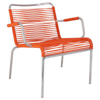 LOUNGESESSEL Orange, Alufarben Aluminium  - Alufarben/Orange, MODERN, Kunststoff/Metall (69/70/66cm) - FIAM