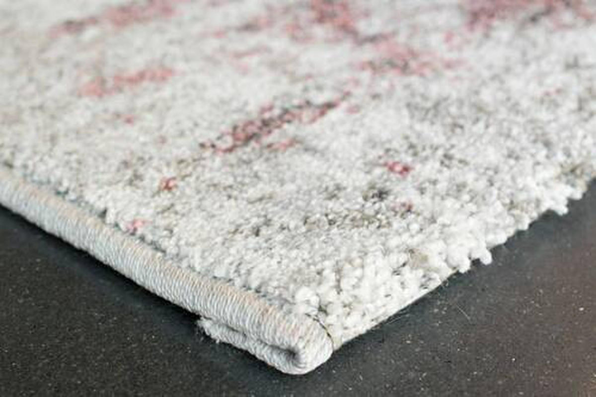 WEBTEPPICH 67/140 cm Sorrent Grau, Rosa, Silberfarben  - Silberfarben/Rosa, Design, Textil (67/140cm) - Novel