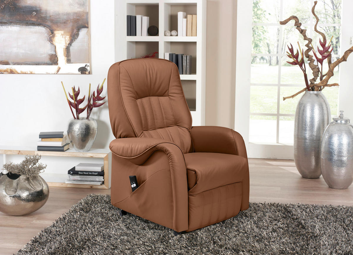 FERNSEHSESSEL in Braun  - Schwarz/Braun, KONVENTIONELL, Leder (78/107/93cm) - Himolla