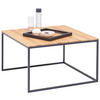 COUCHTISCH in Holz, Metall 70/70/42 cm  - Buchefarben/Schwarz, Design, Holz/Metall (70/70/42cm) - Johann Jakob