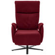 RELAXSESSEL in Textil Rot  - Rot/Schwarz, Design, Textil/Metall (70/117/85cm) - Dieter Knoll