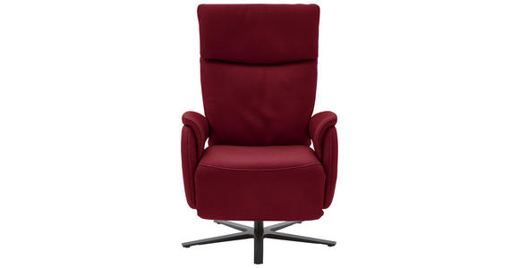 RELAXSESSEL in Textil Rot - Rot/Schwarz, Design, Textil/Metall (70/117/85cm) - Dieter Knoll