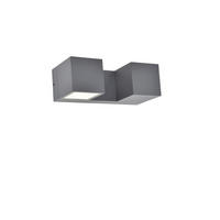 AUßENLEUCHTE Fari 19.3/6.5/9.2 cm  - Dunkelgrau, Basics, Glas/Metall (19.3/6.5/9.2cm)