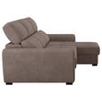 ECKSOFA  in Mikrofaser Taupe  - Taupe/Schwarz, KONVENTIONELL, Kunststoff/Textil (285/177cm) - Carryhome