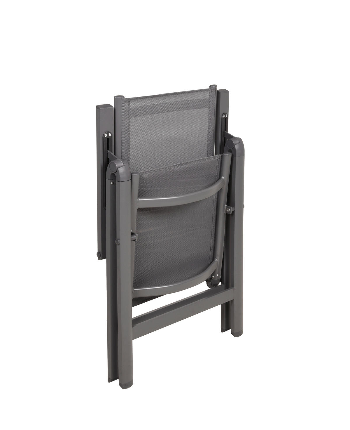 GARTENKLAPPSTUHL-SET Aluminium Anthrazit  - Anthrazit, MODERN, Kunststoff/Metall (59,5/107/73cm) - Gardenson
