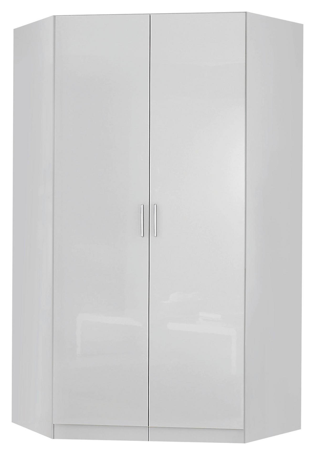ARMOIRE D'ANGLE in  - Weiss Hochglanz/Weiss, Design, Holzwerkstoff/Kunststoff (117/197/117cm) - Carryhome