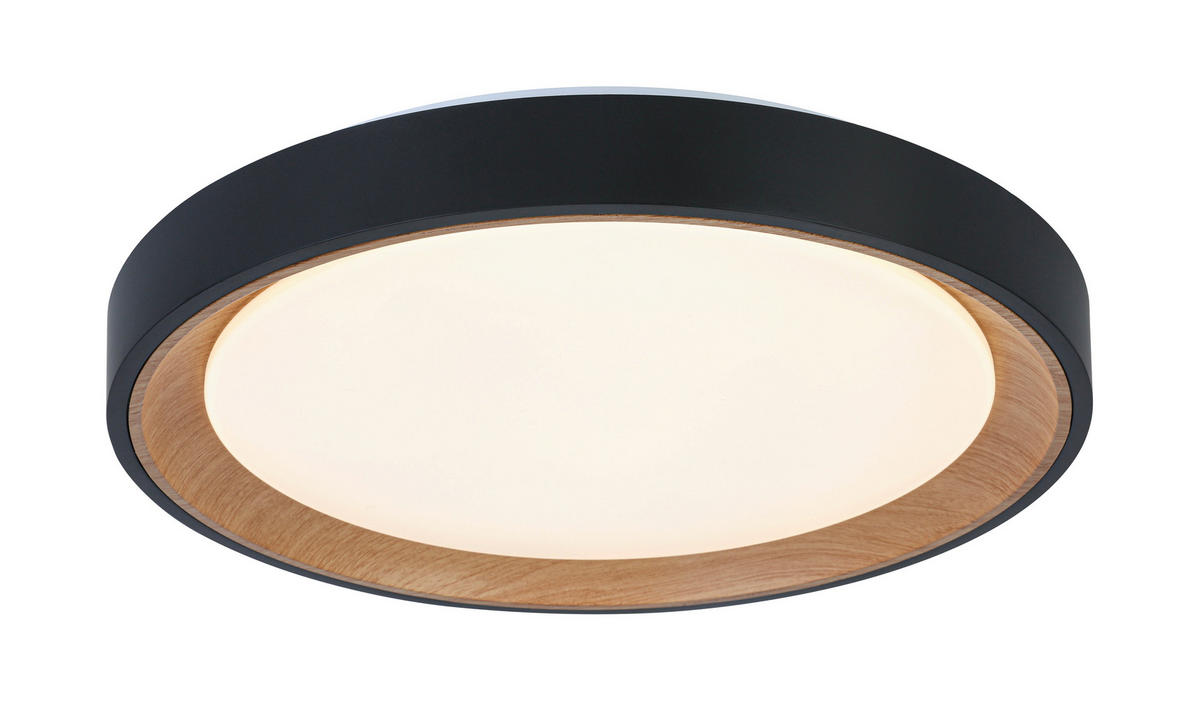 LED PLAFONJERA  - boja hrasta/bela, Trendi, metal/plastika (40/7cm) - Novel