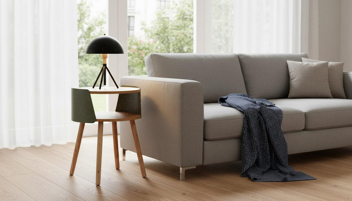 BEISTELLTISCH in Metall, Holzwerkstoff, Holz 40/40/55 cm  - Eichefarben/Grün, Design, Holz/Holzwerkstoff (40/40/55cm) - Xora