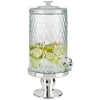 GETRÄNKESPENDER - Klar/Silberfarben, Trend, Glas/Kunststoff (7,6l) - Novel