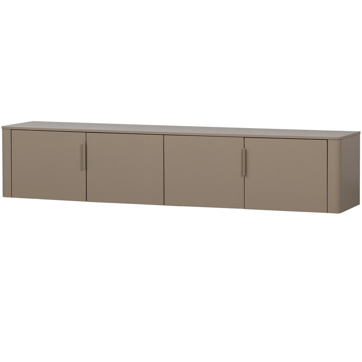 LOWBOARD Gunnar 200/56/44 cm  stehend, hängend  - Schlammfarben/Schwarz, Design, Holz/Metall (200/56/44cm) - Livetastic