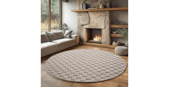 FLACHWEBETEPPICH 80 cm HELIX Beige  - Beige, Basics, Kunststoff/Textil (80cm) - Novel